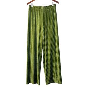 House of Harlow 1960 Velvet Metallic Pinstriped Wide Leg Pants Sm NWT